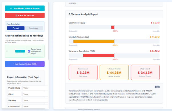 Understanding the Earned Value Management Report